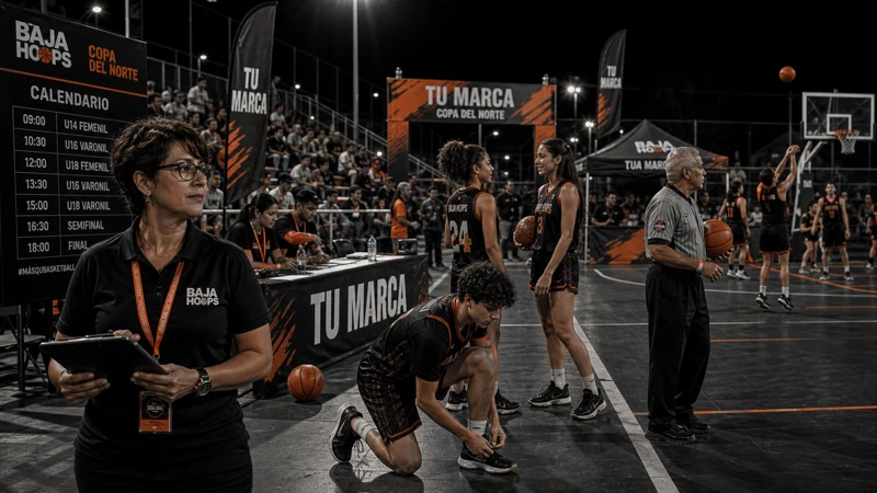 Patrocinio de torneo o liga con presencia de marca en cancha, calendario y materiales del evento