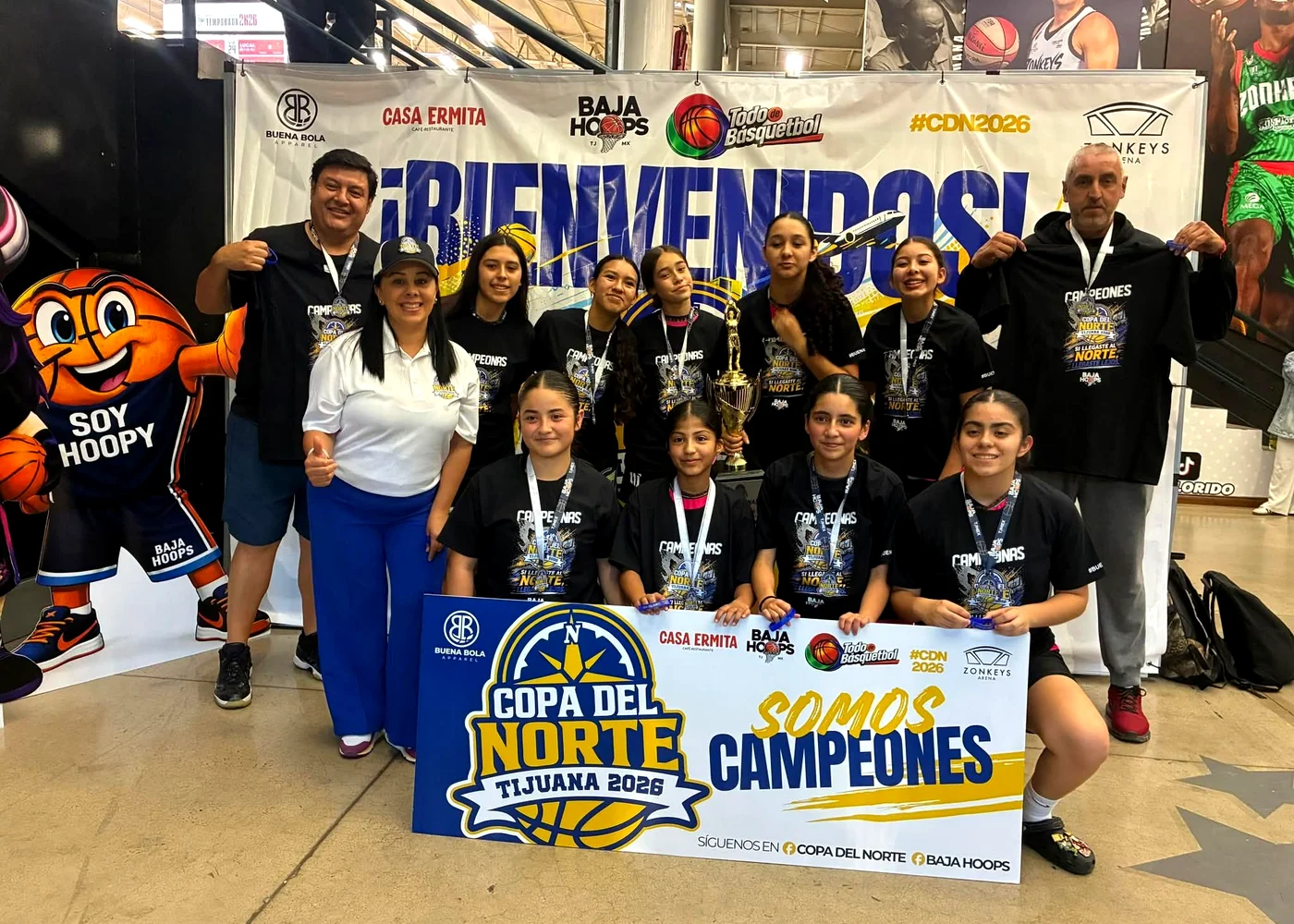 Equipo campeón de la Copa del Norte de Baja Hoops